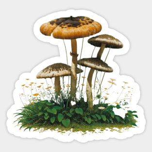 Fuzzy Fantasy Mushrooms Sticker